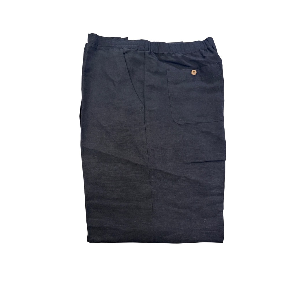Viva Tropical John Henry Mens XL Black Linen Rayon Drawstring Casual Pants 34x32